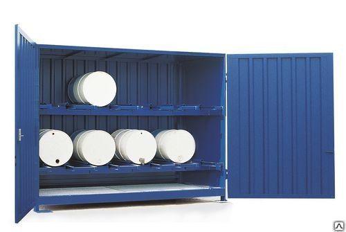 Складской контейнер 2А 314.  OTE для горизонтального хранения 8 бочек